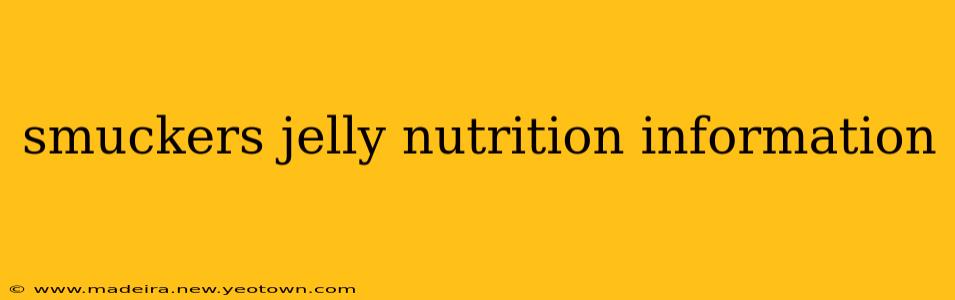 smuckers jelly nutrition information