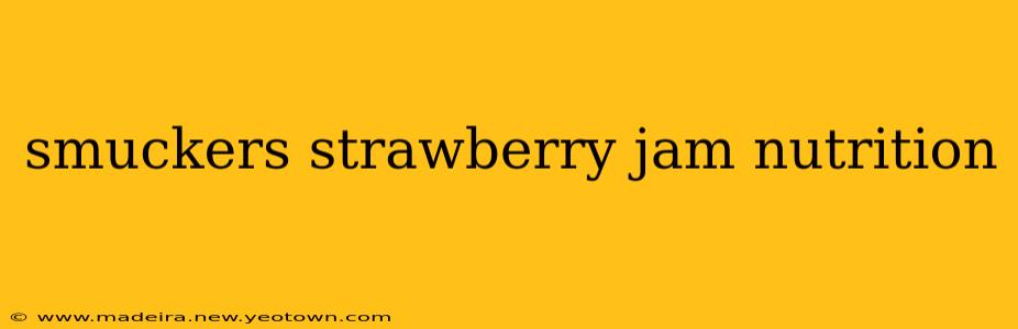 smuckers strawberry jam nutrition