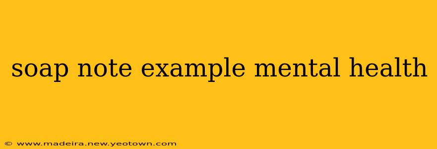soap note example mental health