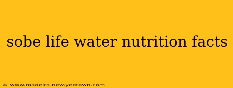 sobe life water nutrition facts