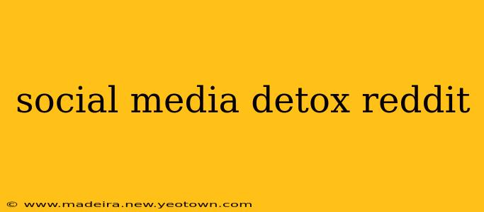 social media detox reddit