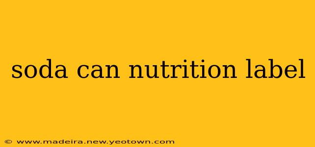 soda can nutrition label