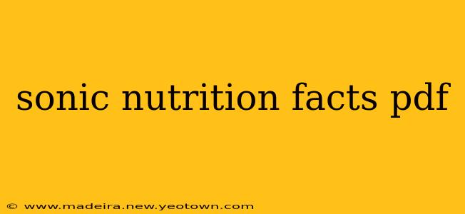 sonic nutrition facts pdf