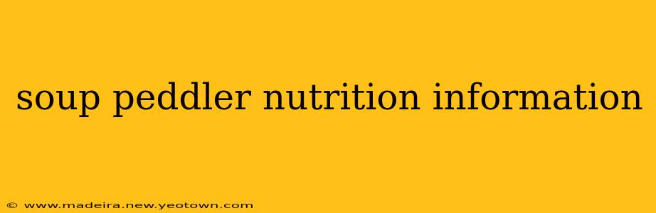 soup peddler nutrition information