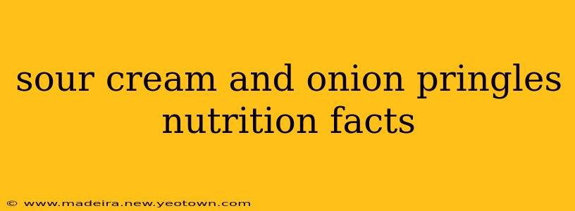 sour cream and onion pringles nutrition facts