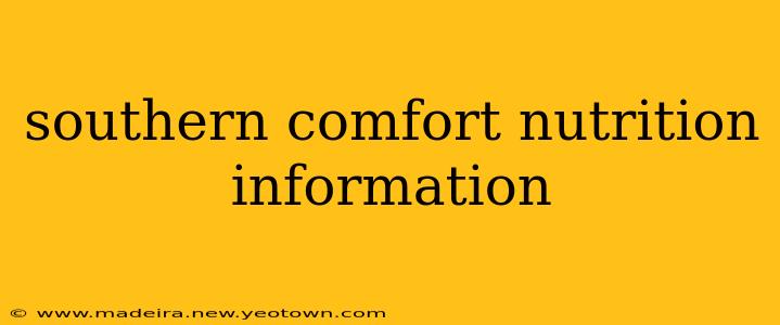 southern comfort nutrition information