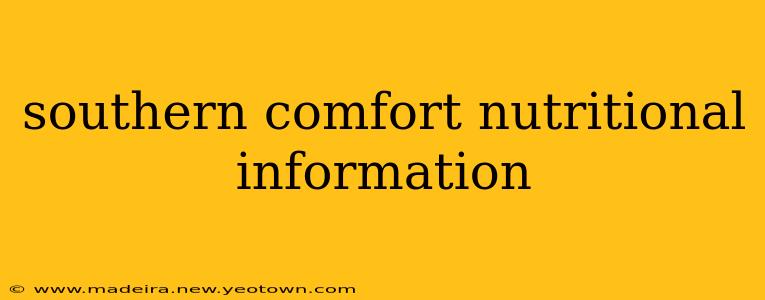 southern comfort nutritional information