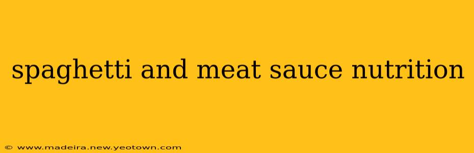 spaghetti and meat sauce nutrition