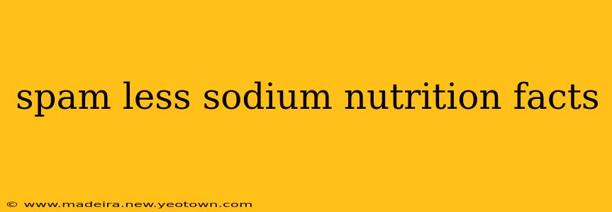 spam less sodium nutrition facts