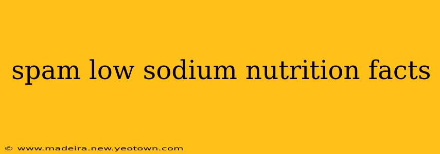 spam low sodium nutrition facts