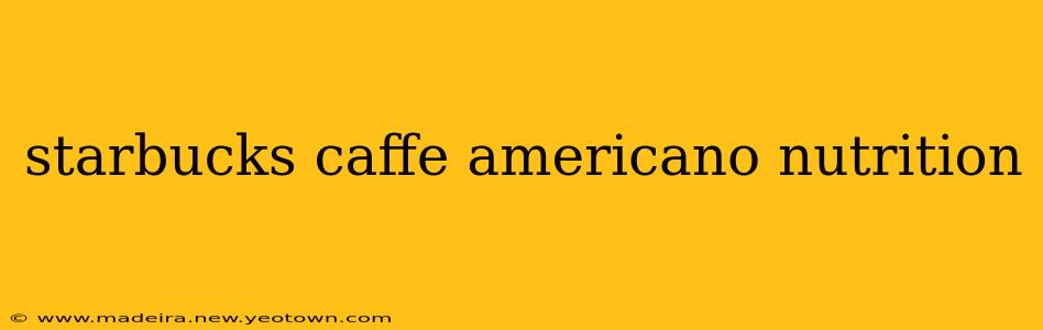 starbucks caffe americano nutrition