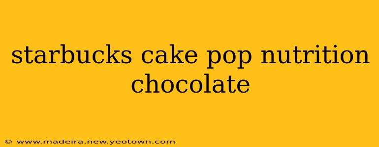 starbucks cake pop nutrition chocolate