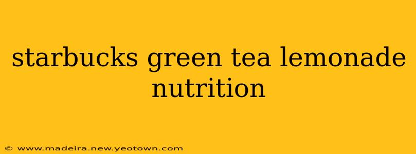 starbucks green tea lemonade nutrition
