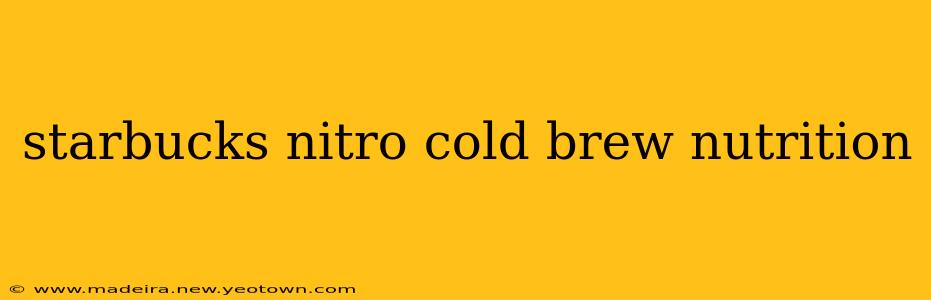 starbucks nitro cold brew nutrition