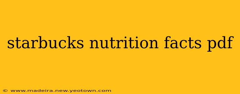 starbucks nutrition facts pdf