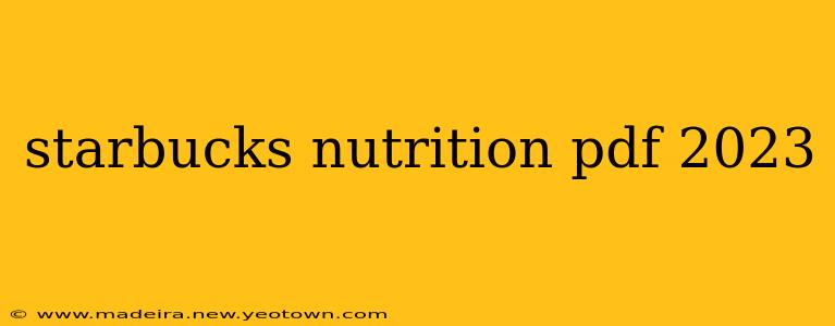 starbucks nutrition pdf 2023