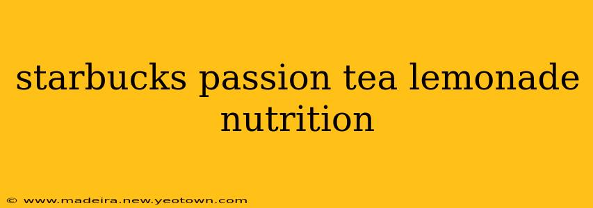 starbucks passion tea lemonade nutrition