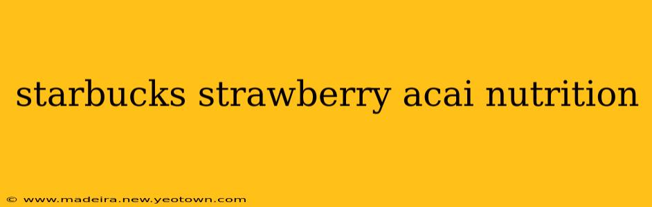 starbucks strawberry acai nutrition