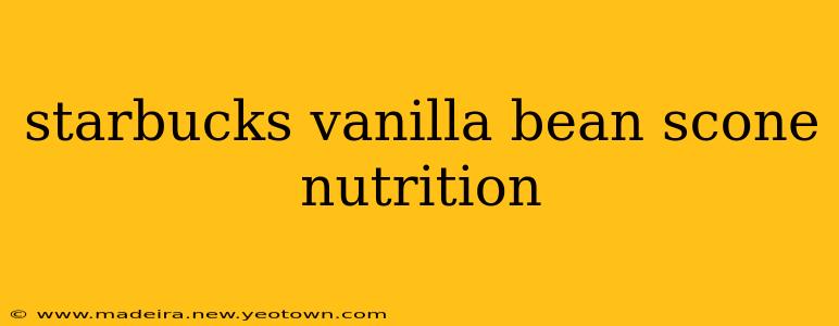 starbucks vanilla bean scone nutrition