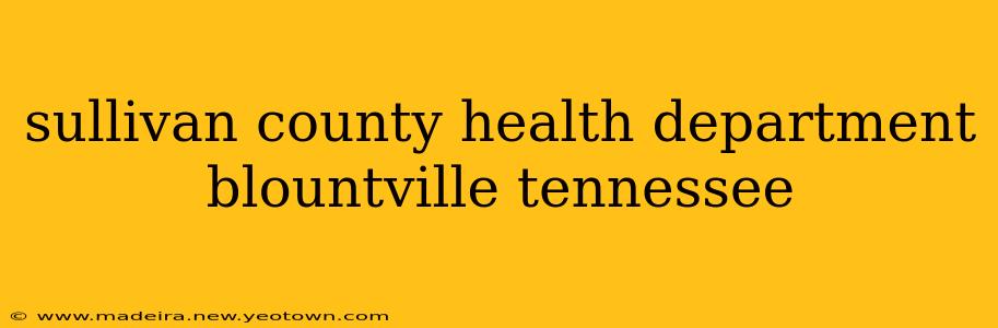 sullivan county health department blountville tennessee