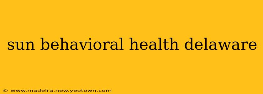 sun behavioral health delaware