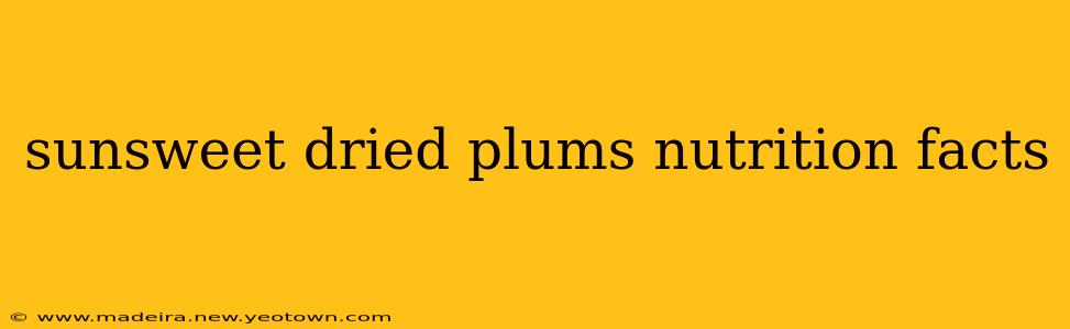 sunsweet dried plums nutrition facts
