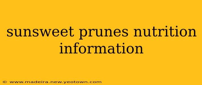 sunsweet prunes nutrition information