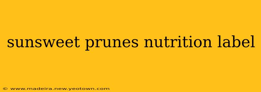 sunsweet prunes nutrition label