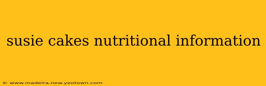 susie cakes nutritional information
