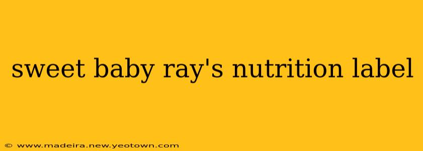 sweet baby ray's nutrition label
