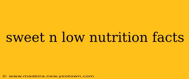 sweet n low nutrition facts