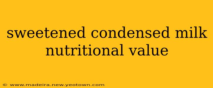 sweetened condensed milk nutritional value