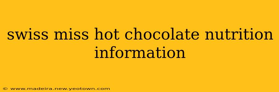 swiss miss hot chocolate nutrition information
