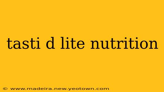 tasti d lite nutrition