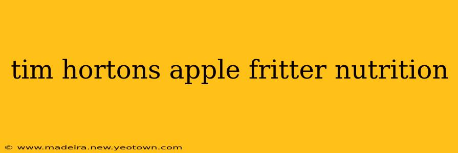 tim hortons apple fritter nutrition