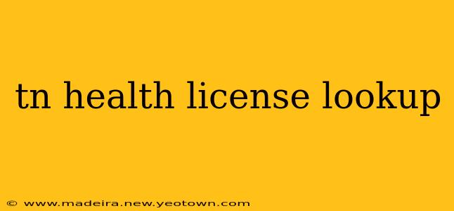 tn health license lookup