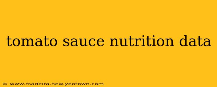 tomato sauce nutrition data