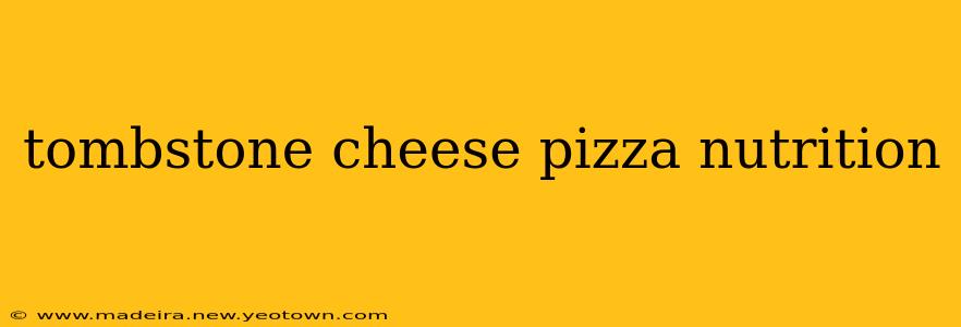 tombstone cheese pizza nutrition