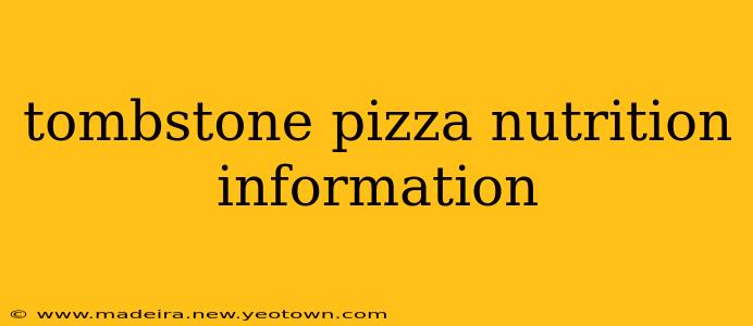 tombstone pizza nutrition information