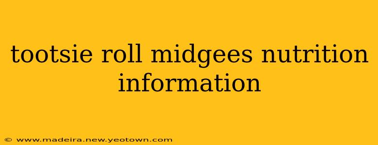 tootsie roll midgees nutrition information