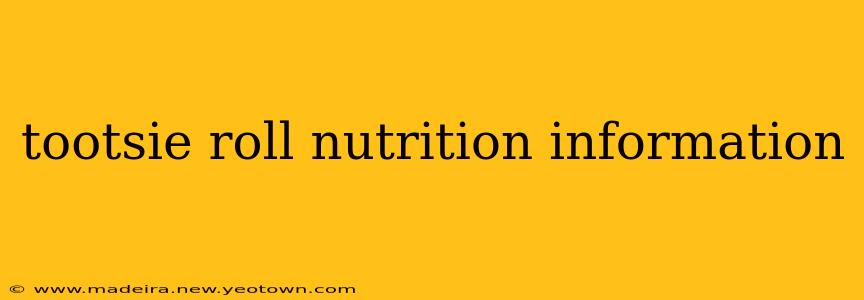 tootsie roll nutrition information