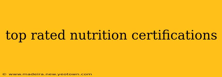 top rated nutrition certifications
