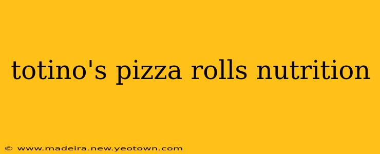totino's pizza rolls nutrition