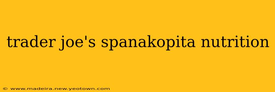 trader joe's spanakopita nutrition
