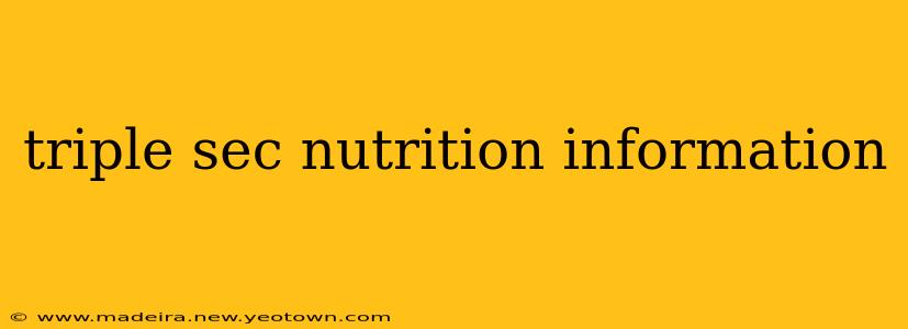 triple sec nutrition information