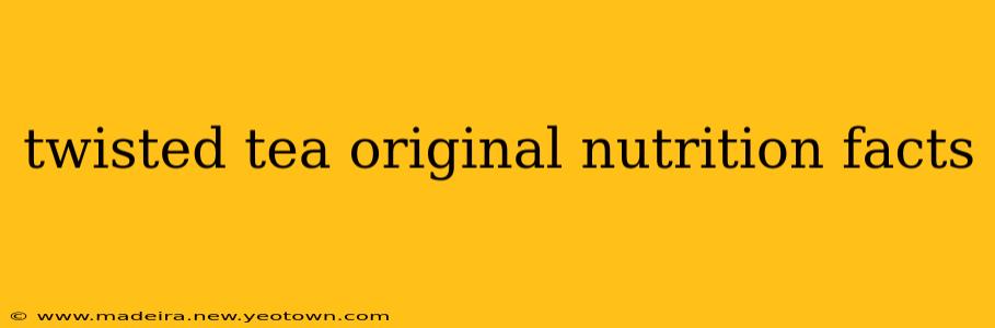 twisted tea original nutrition facts