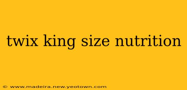 twix king size nutrition