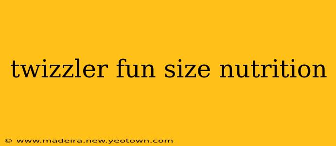 twizzler fun size nutrition