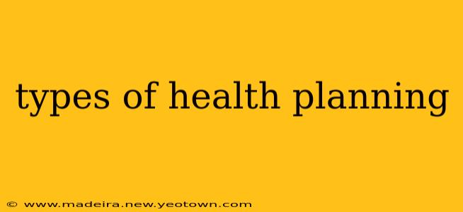 types of health planning