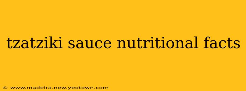 tzatziki sauce nutritional facts